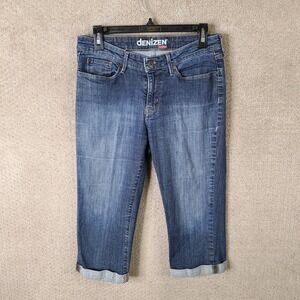 Levis Jeans Womens 8 Blue Capri Cuffed Denizen Dark Wash Denim Stretch